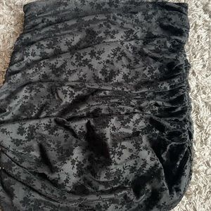 Black floral shein skirt